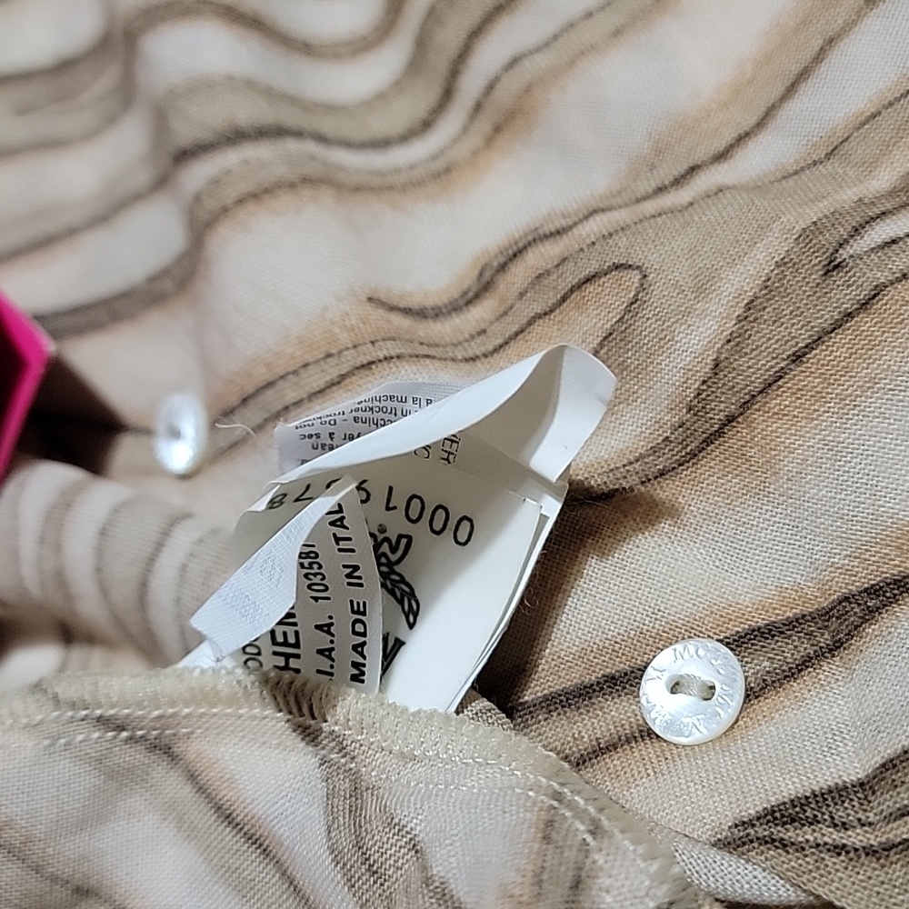 Nwdft Vintage MCM The Golden Jeans Wool Logo Mother of Pearl Buttons Down IT 42 - Picture 6 of 16